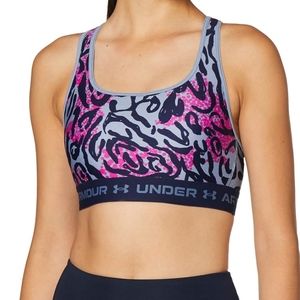 Under Armour Women's Crossback Mid Printed Bra Large